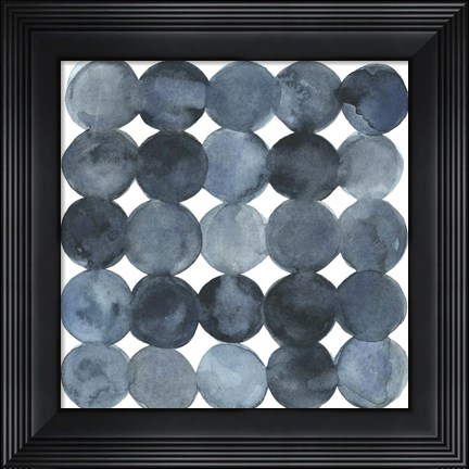 Framed Blue Grey Density II Print