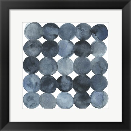 Framed Blue Grey Density II Print