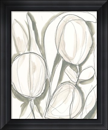 Framed Neutral Tropical I Print
