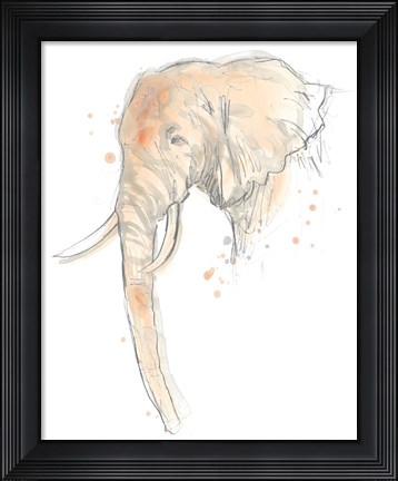 Framed Blush Savannah I Print