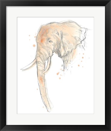 Framed Blush Savannah I Print