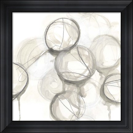 Framed Neutral Lanterns I Print