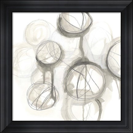 Framed Neutral Lanterns III Print