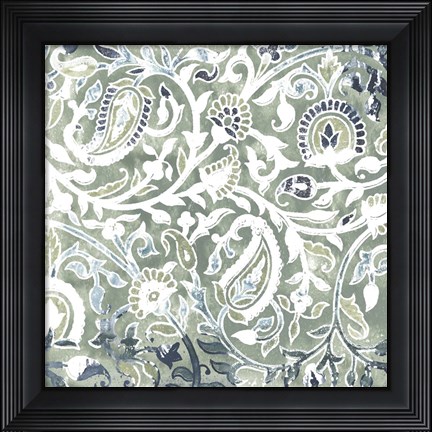 Framed Flower Stone Tile V Print