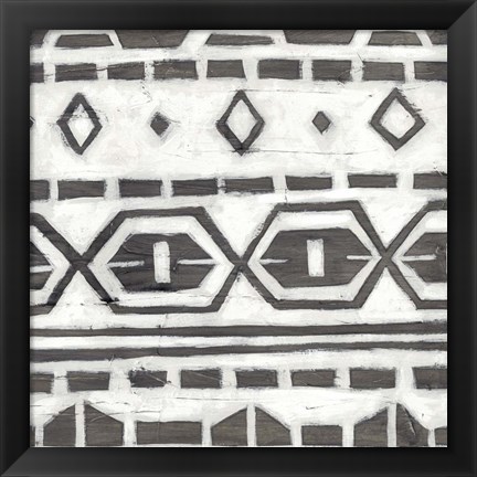 Framed Tribal Textile II Print