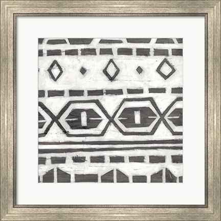 Framed Tribal Textile II Print
