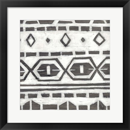 Framed Tribal Textile II Print