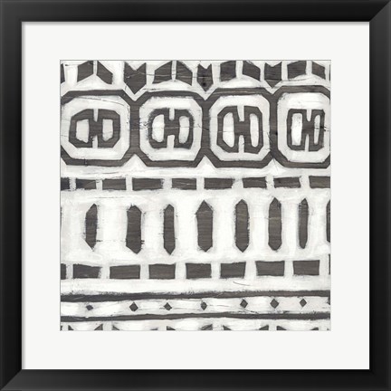 Framed Tribal Textile III Print