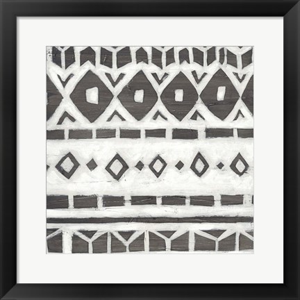 Framed Tribal Textile IV Print