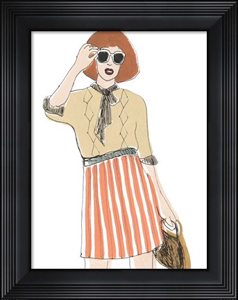 Framed Fashion Vignette I Print