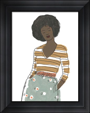 Framed Fashion Vignette II Print