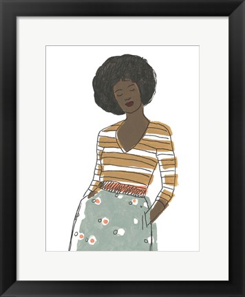 Framed Fashion Vignette II Print