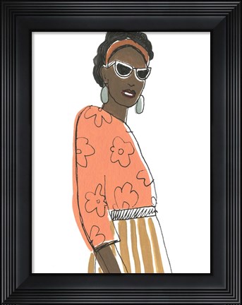 Framed Fashion Vignette III Print