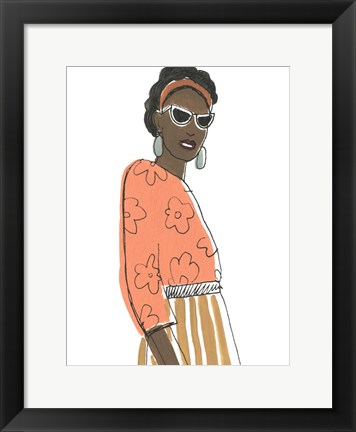 Framed Fashion Vignette III Print