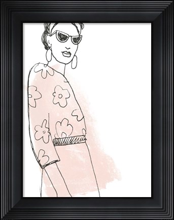 Framed Fashion Sketches III Print