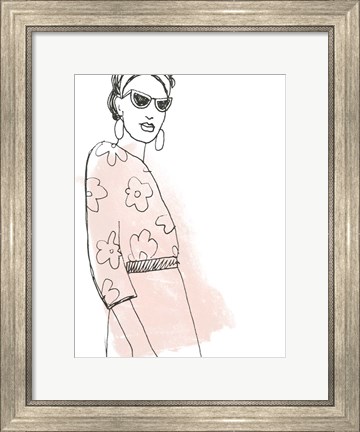 Framed Fashion Sketches III Print