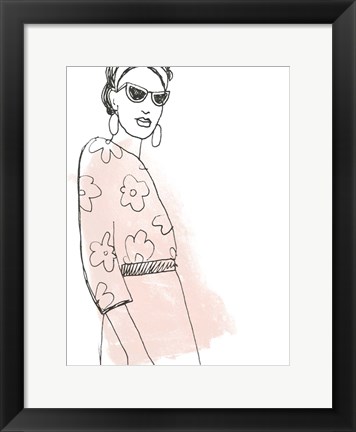 Framed Fashion Sketches III Print