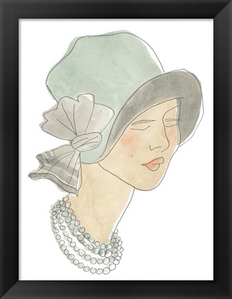 Framed Flapper Fashion Sketches I Print