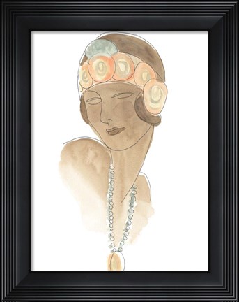 Framed Flapper Fashion Sketches II Print