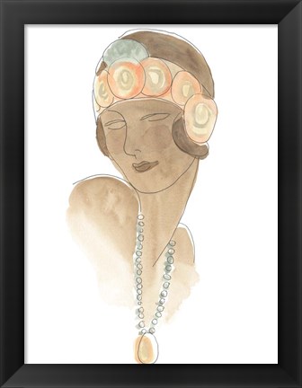 Framed Flapper Fashion Sketches II Print