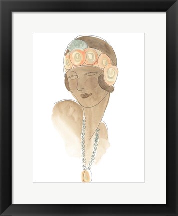 Framed Flapper Fashion Sketches II Print