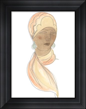 Framed Flapper Fashion Sketches III Print