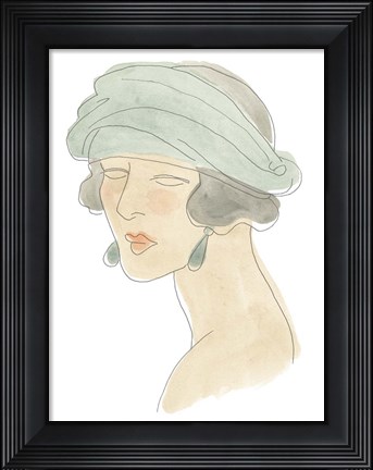 Framed Flapper Fashion Sketches IV Print