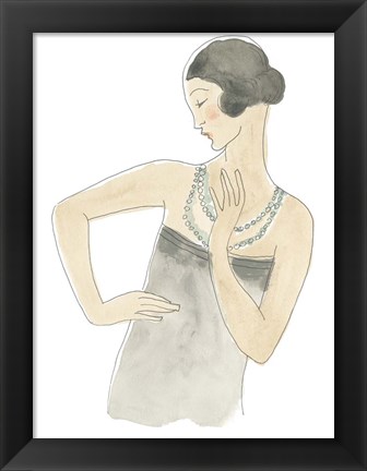 Framed Flapper Fashion Sketches V Print