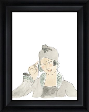 Framed Flapper Fashion Sketches VI Print