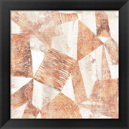 Framed Red Earth Textile II Print