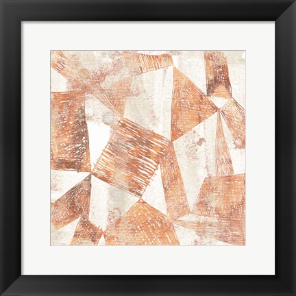 Framed Red Earth Textile II Print