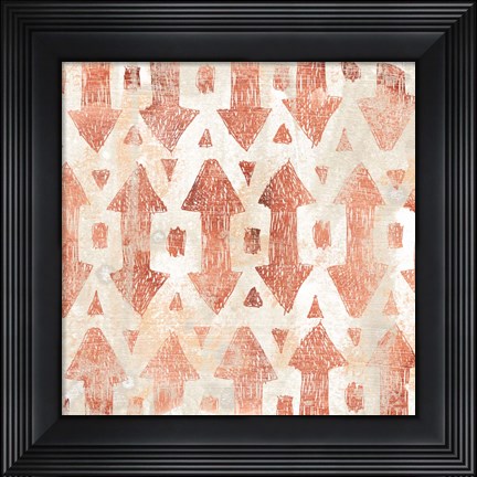 Framed Red Earth Textile III Print