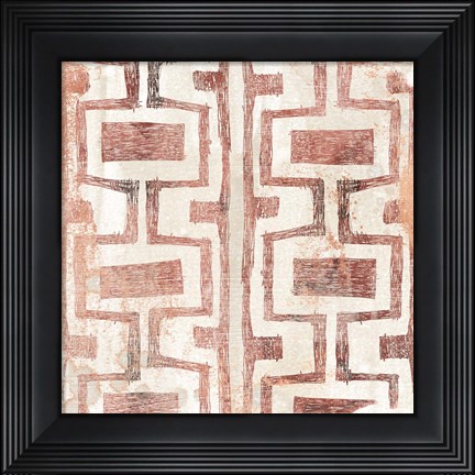 Framed Red Earth Textile V Print