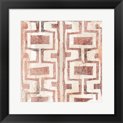 Framed Red Earth Textile V Print