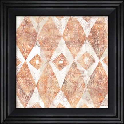 Framed Red Earth Textile VI Print