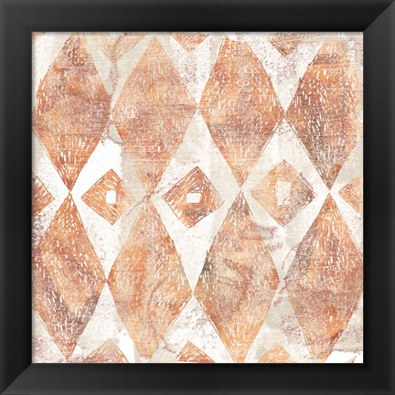Framed Red Earth Textile VI Print