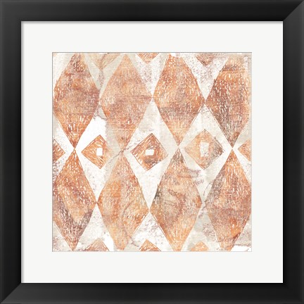 Framed Red Earth Textile VI Print