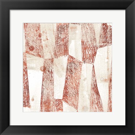 Framed Red Earth Textile VII Print