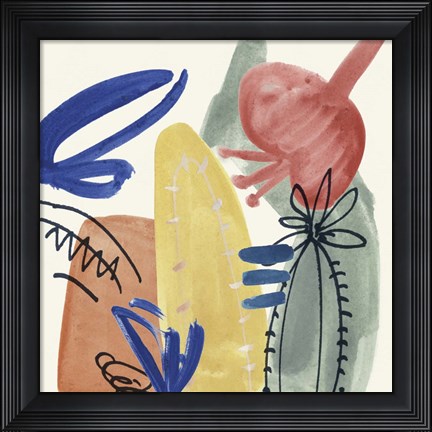 Framed Sunburst Abstract I Print
