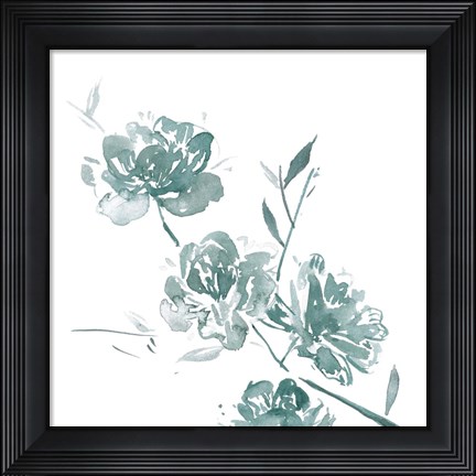 Framed Traces of Flowers II Print