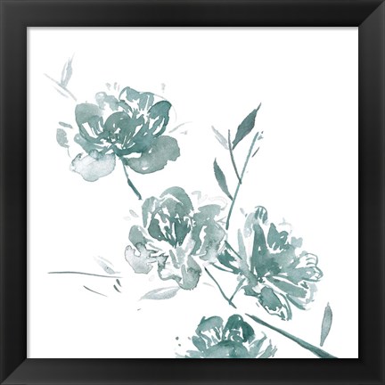 Framed Traces of Flowers II Print