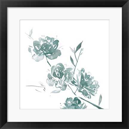 Framed Traces of Flowers II Print