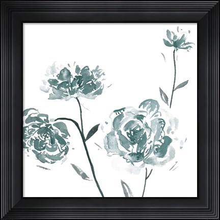 Framed Traces of Flowers III Print