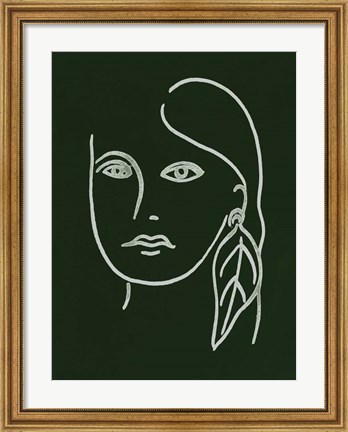 Framed Malachite Portrait I Print