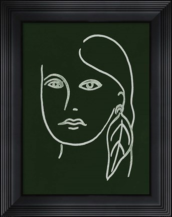 Framed Malachite Portrait I Print