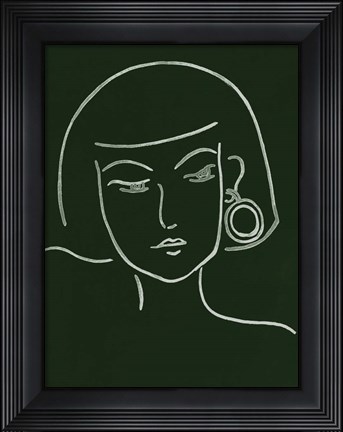Framed Malachite Portrait II Print