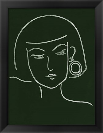 Framed Malachite Portrait II Print