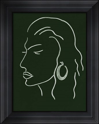 Framed Malachite Portrait III Print