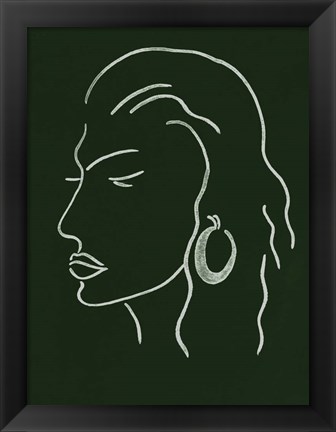 Framed Malachite Portrait III Print