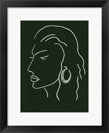 Framed Malachite Portrait III Print